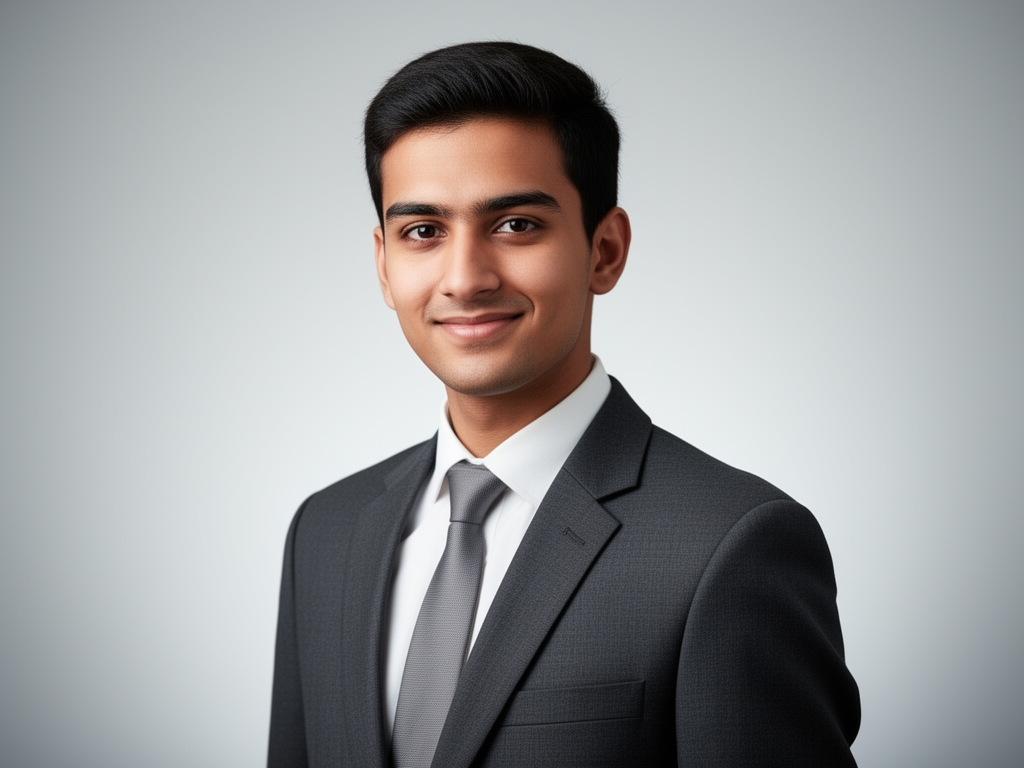 Дмитрий Орлов — специалист по искусственному интеллекту в деловом костюме, профессиональное портретное фото на светлом фоне